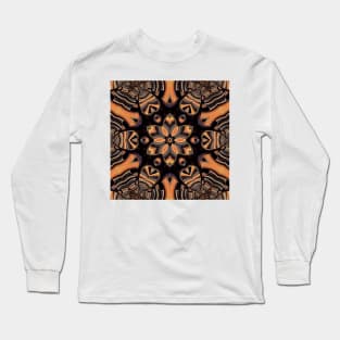 Elegant Leather-bound BOOK KALEIDOSCOPE DESIGN and PATTERN Long Sleeve T-Shirt